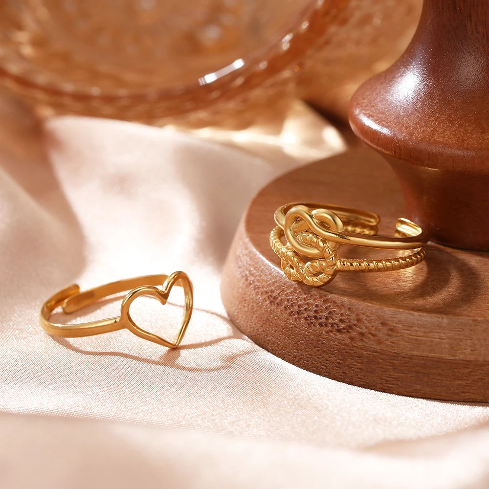 סט שתי טבעות Golden Affection