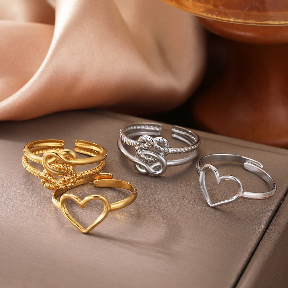 סט שתי טבעות Golden Affection